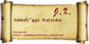 Jobbágyi Katinka névjegykártya